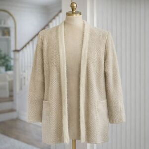 MARLED aztec fluffy eyelash cardigan sweater medium